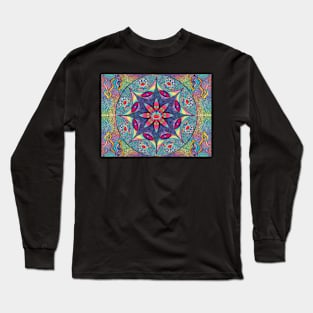 Mandala trippy doodle (1) Long Sleeve T-Shirt